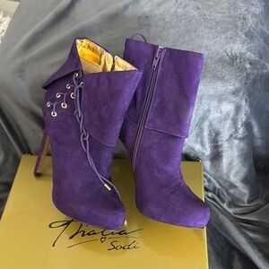 Thalia Sodi Women's Purple Ankle Boots